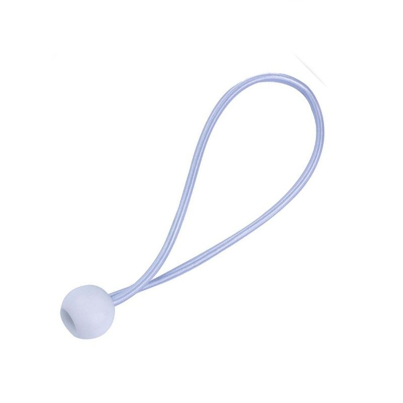 Elastiek met balletje bungee ball wit 25cm
