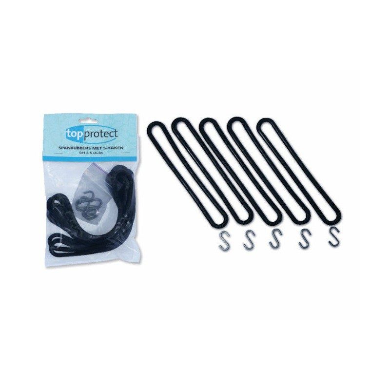 Spanrubbers TIR rubbers met S-haak - set van 5 st.
