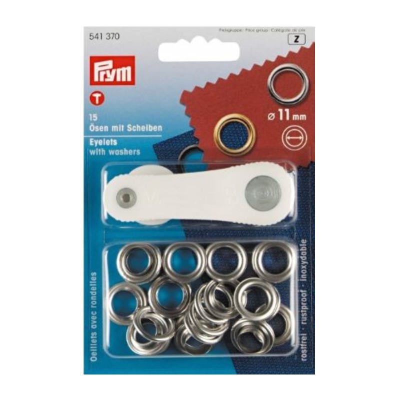 Prym zeilringen zilverkleurig 11mm 10st