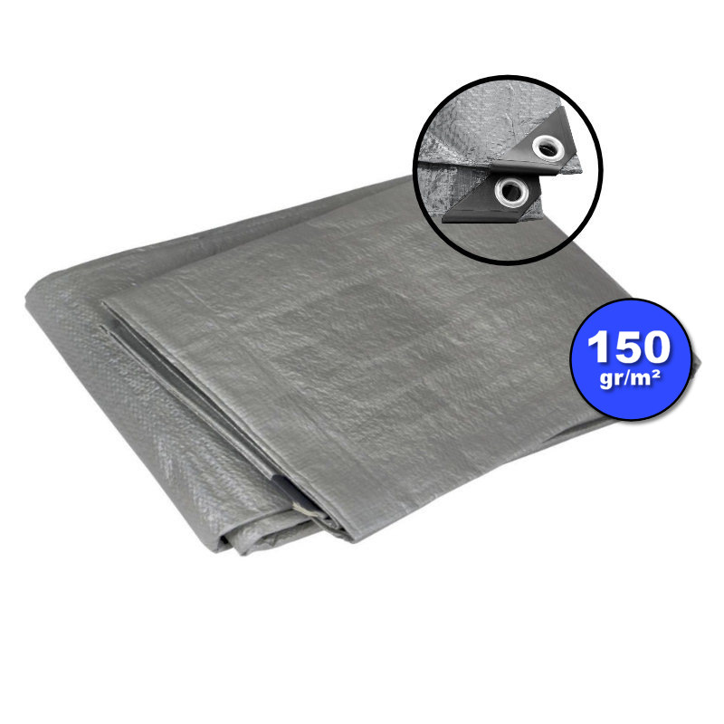 Grijs afdekzeil 150gr | Afdekzeilen.nl