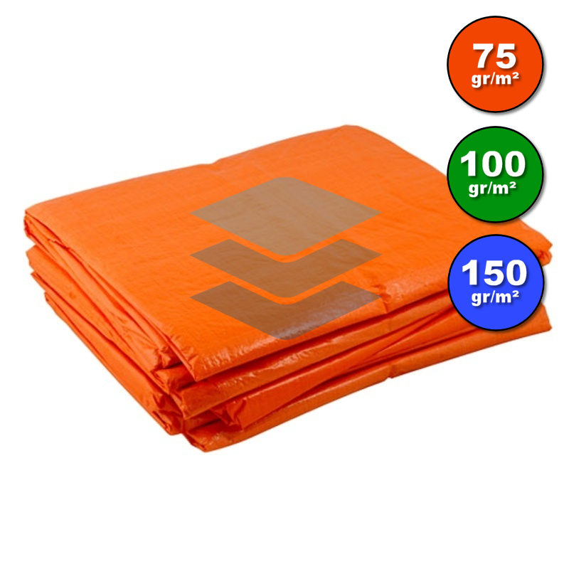 Dekzeil oranje - Afdekzeilen.nl