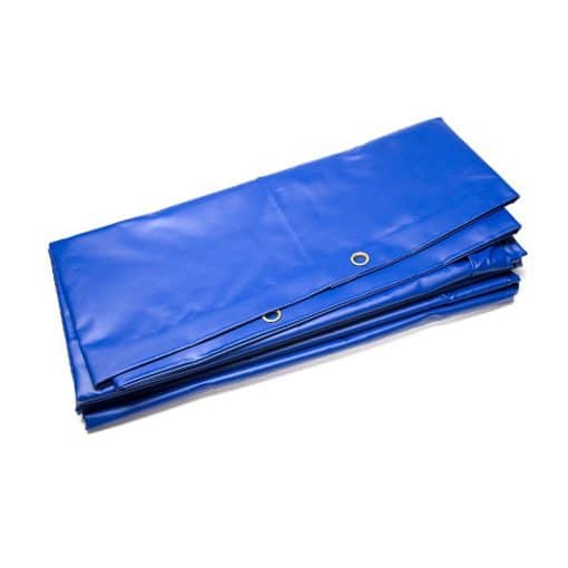Blauw PVC container afdekzeil 350x700cm 600gr/m²