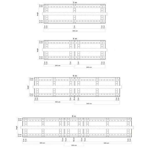 Gewapend transparant afdekzeil 3x4m 240gr/m² - Afbeelding 3