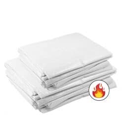 Wit afdekzeil 150gr NVO Brandvertragend