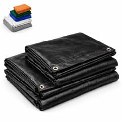 Zwart afdekzeil 150gr/m² waterdicht