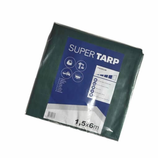Groen afdekzeil 1.5x6m 250gr/m² - Afbeelding 2