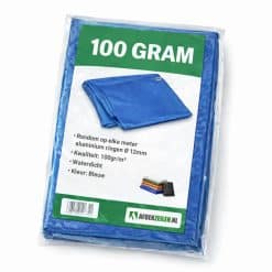 Blauw afdekzeil 100gr/m² van HDPE met LDPE coating, waterdicht beschermzeil voor tuinmeubelen, bouwmaterialen en tijdelijke overkapping