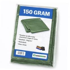 Groen afdekzeil 150gr/m² van HDPE met LDPE coating, waterdicht beschermzeil voor houtopslag, bouwmaterialen en buitenopslag