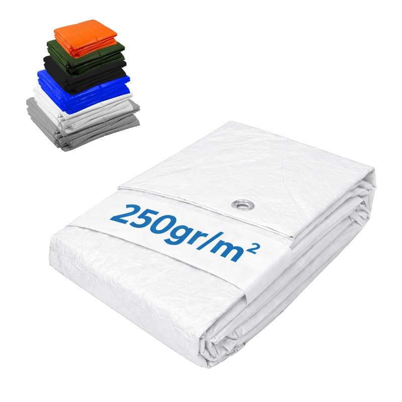 Wit afdekzeil 3x4m 250gr/m²