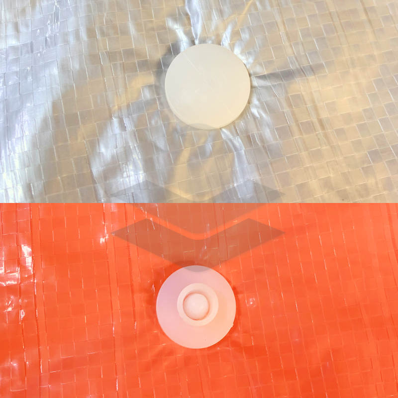 Isolatie dekzeil 4x6m zilver/oranje 250gr/m² - Afbeelding 2