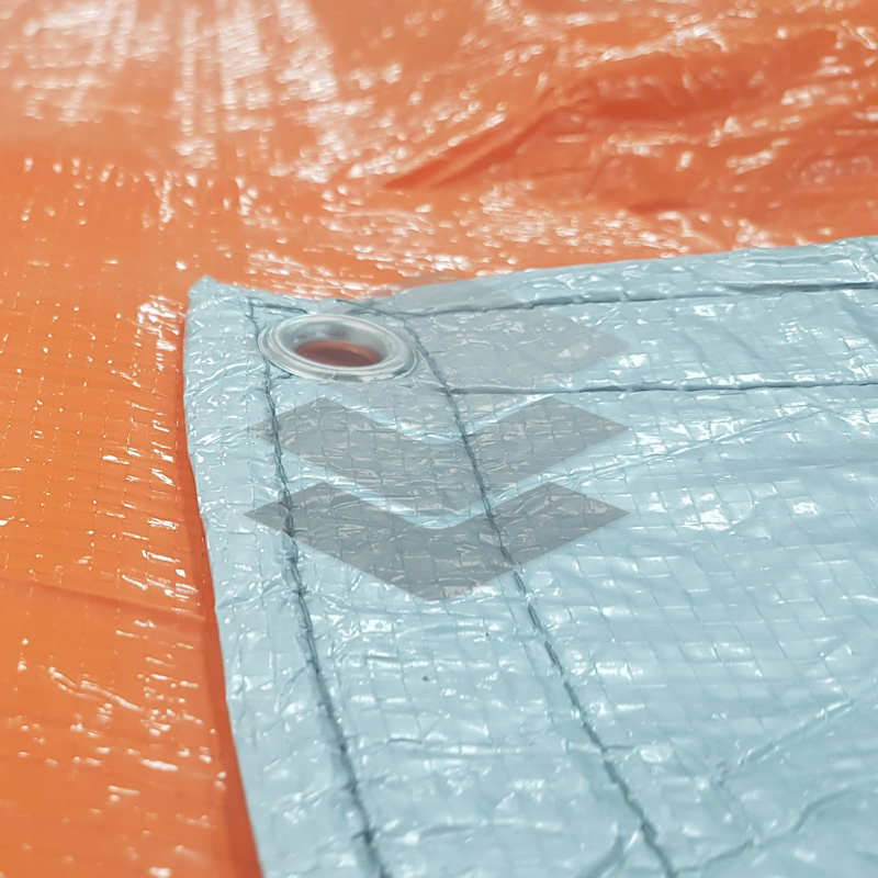 Isolatie dekzeil 6x8m zilver/oranje 250gr/m² - Afbeelding 3