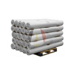 PE doek op rol, afdekzeil, bouwzeil, 2x100m, kleur wit, 75gr.
